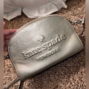 Silver Kate Spade crossbody